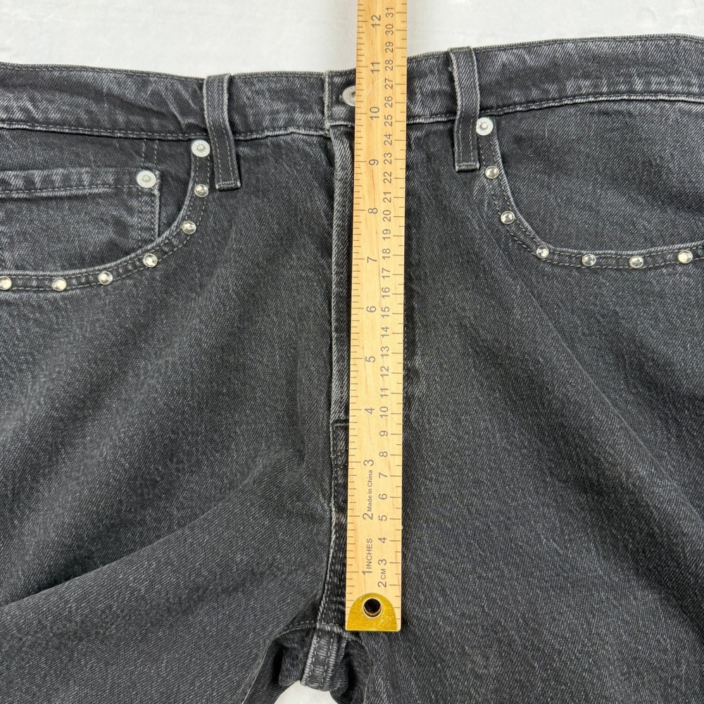 Levi's 501 Original Studded Jeans Black Y2K Alt Punk Grunge Straight Leg W31 L30 - Picture 9 of 9